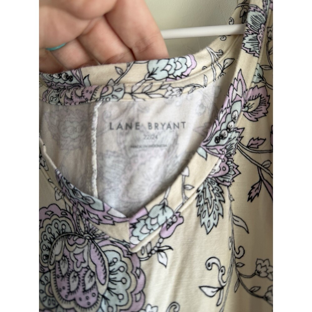 Lane Bryant Floral Tank Top Womens 22/24 Plus Size Sleeveless Blouse - Picture 2 of 4
